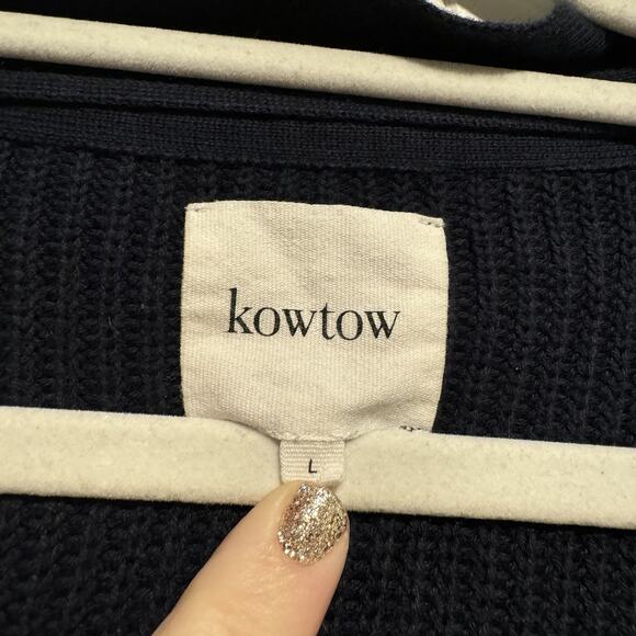 Kowtow Navy Blue Composure Cardigan Wrap Ballet Size Large - Picture 4 of 6